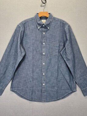 J Crew Women’s Blue  Button Down Collared Shirt. 100% Cotton. Size M